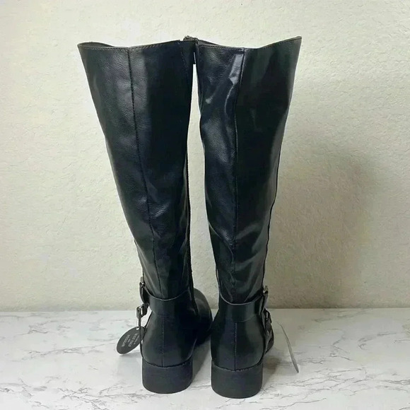 Style & Co Marliee Womens Faux Leather Wide Calf Motorcycle Boots Size 7M WC - Picture 7 of 10